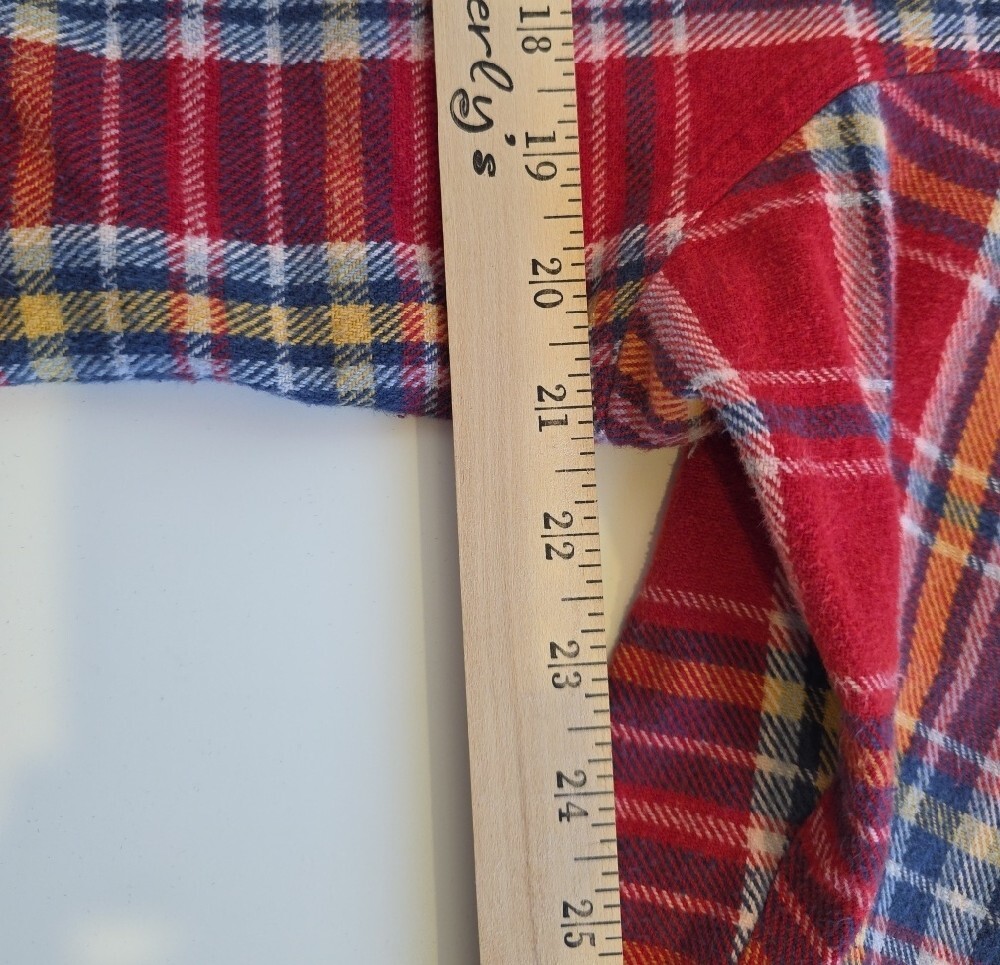 ESPRIT Sport Vintage Red Plaid Button-Up Flannel Shirt - Picture 8 of 15